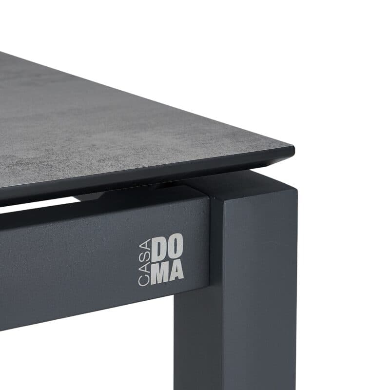 CASA DOMA "Carini" Gartentisch, Gestell Edelstahl anthrazit, Tischplatte HPL Chromix anthrazit