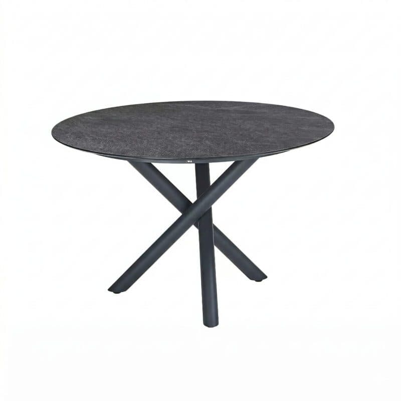 CASA DOMA "Perano" Gartentisch, Gestell Edelstahl anthrazit, Tischplatte HPL Scivaro Schiefer (Bild KI-generiert)