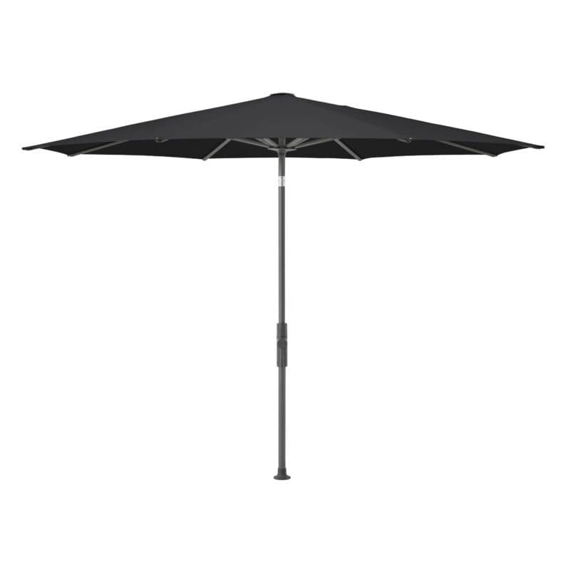 Glatz "Twist", Sonnenschirm, Gestell anthrazit, rund, Dessin 408 - Black (© by GLATZ AG, Schweiz)