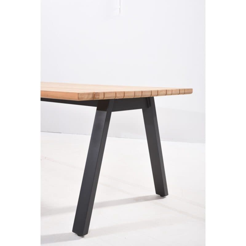 4Seasons Outdoor "Ambassador" Tisch, Gestell Edelstahl anthrazit, Tischplatte Teak