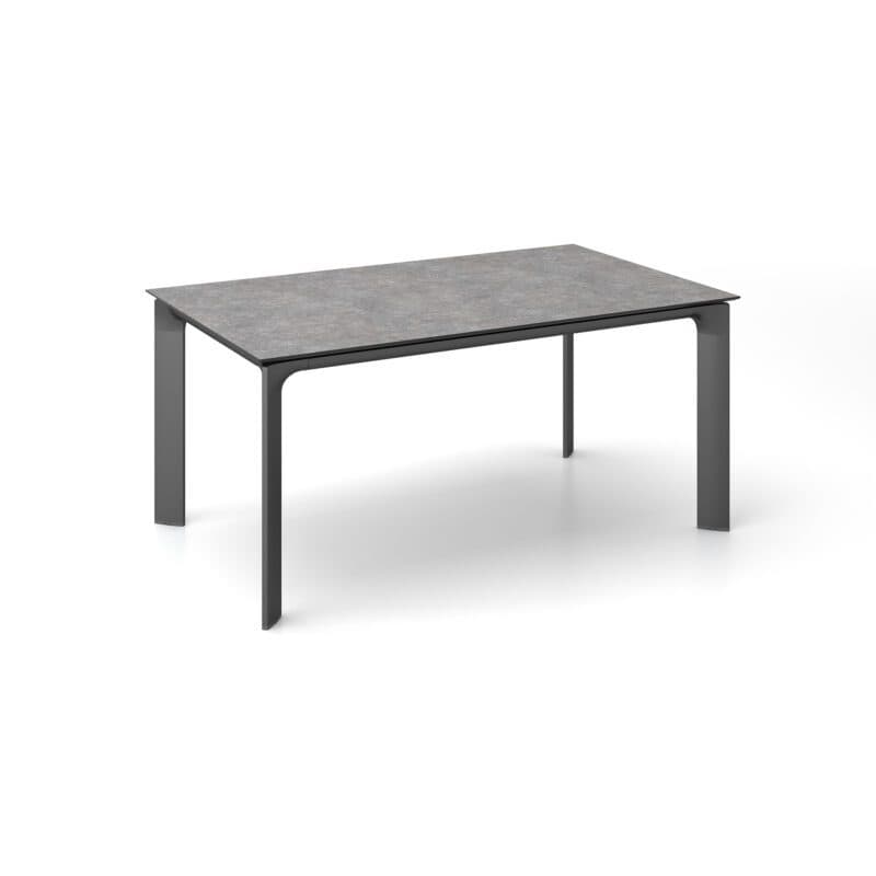 Kettler "Diamond" Tischsystem Gartentisch, Gestell Aluminium anthrazit, Tischplatte HPL Kalksandstein, 160x95 cm