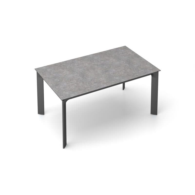 Kettler "Diamond" Tischsystem Gartentisch, Gestell Aluminium anthrazit, Tischplatte HPL Kalksandstein, 160x95 cm