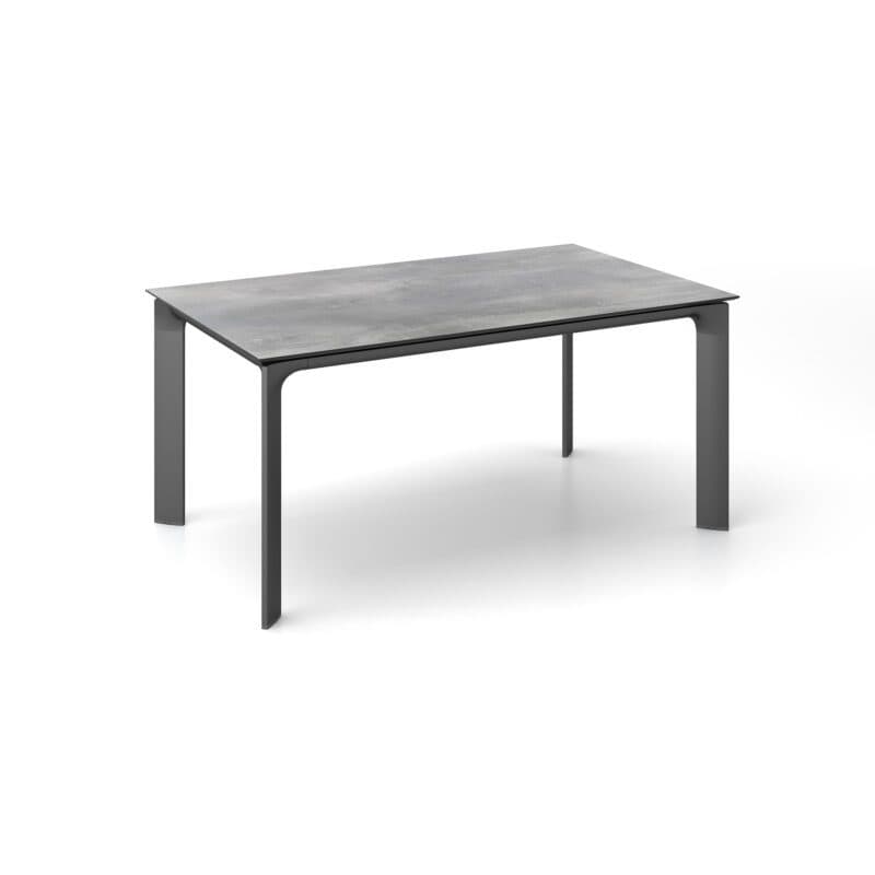 Kettler "Diamond" Tischsystem Gartentisch, Gestell Aluminium anthrazit, Tischplatte HPL Silbergrau, 160x95 cm