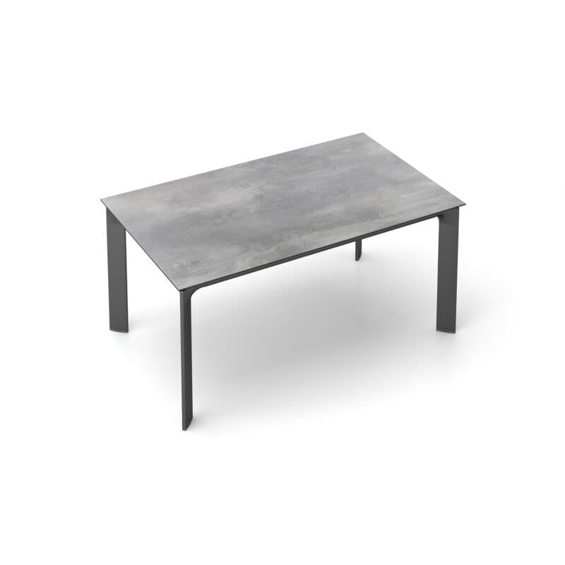 Kettler "Diamond" Tischsystem Gartentisch, Gestell Aluminium anthrazit, Tischplatte HPL Silbergrau, 160x95 cm
