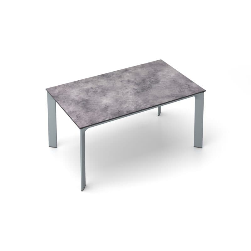Kettler "Diamond" Tischsystem Gartentisch, Gestell Aluminium silber, Tischplatte HPL Anthrazit, 160x95 cm