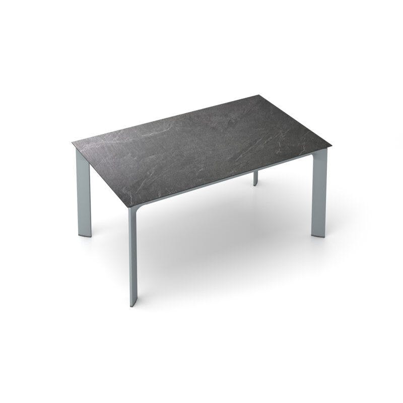 Kettler "Diamond" Tischsystem Gartentisch, Gestell Aluminium silber, Tischplatte HPL Jura anthrazit, 160x95 cm