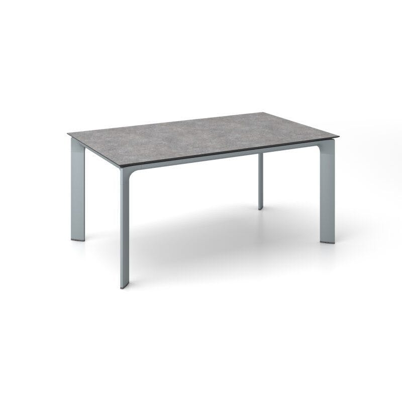 Kettler "Diamond" Tischsystem Gartentisch, Gestell Aluminium silber, Tischplatte HPL Kalksandstein, 160x95 cm