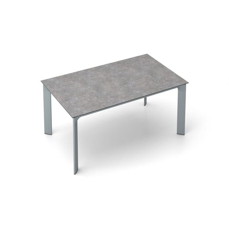 Kettler "Diamond" Tischsystem Gartentisch, Gestell Aluminium silber, Tischplatte HPL Kalksandstein, 160x95 cm