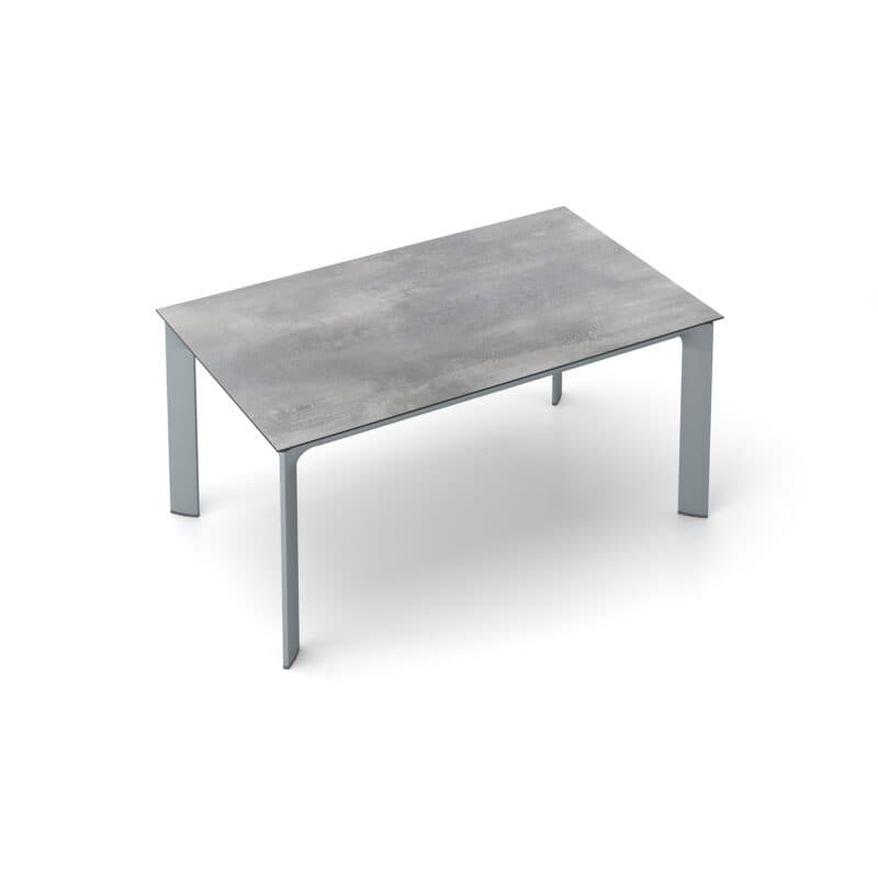 Kettler "Diamond" Tischsystem Gartentisch, Gestell Aluminium silber, Tischplatte HPL Silbergrau, 160x95 cm
