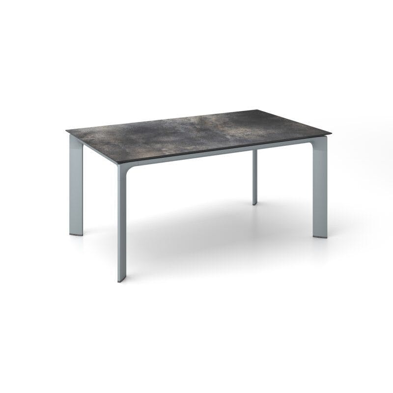 Kettler "Diamond" Tischsystem Gartentisch, Gestell Aluminium silber, Tischplatte HPL Titanit anthrazit, 160x95 cm