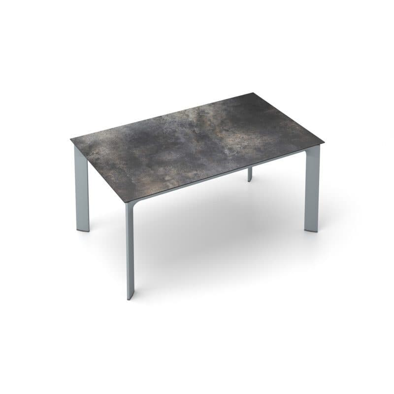 Kettler "Diamond" Tischsystem Gartentisch, Gestell Aluminium silber, Tischplatte HPL Titanit anthrazit, 160x95 cm