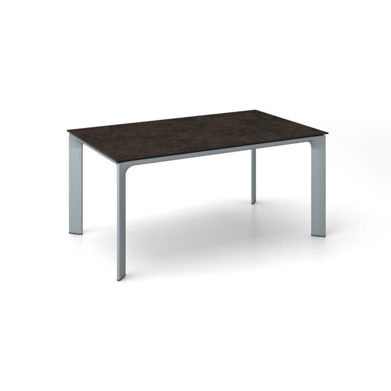 Kettler "Diamond" Tischsystem Gartentisch, Tischgestell Alu silber, Tischplatte Keramik anthrazit, 160x95 cm