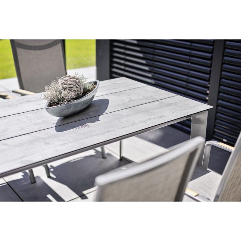 Kettler Tischplatte HPL, Dekor Grau mit Fräsung