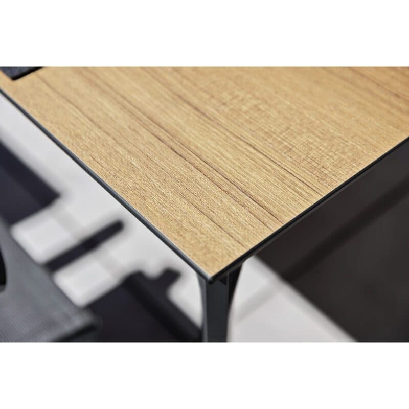 Kettler Tischplatte HPL, Dekor Teak-Optik mit Fräsung