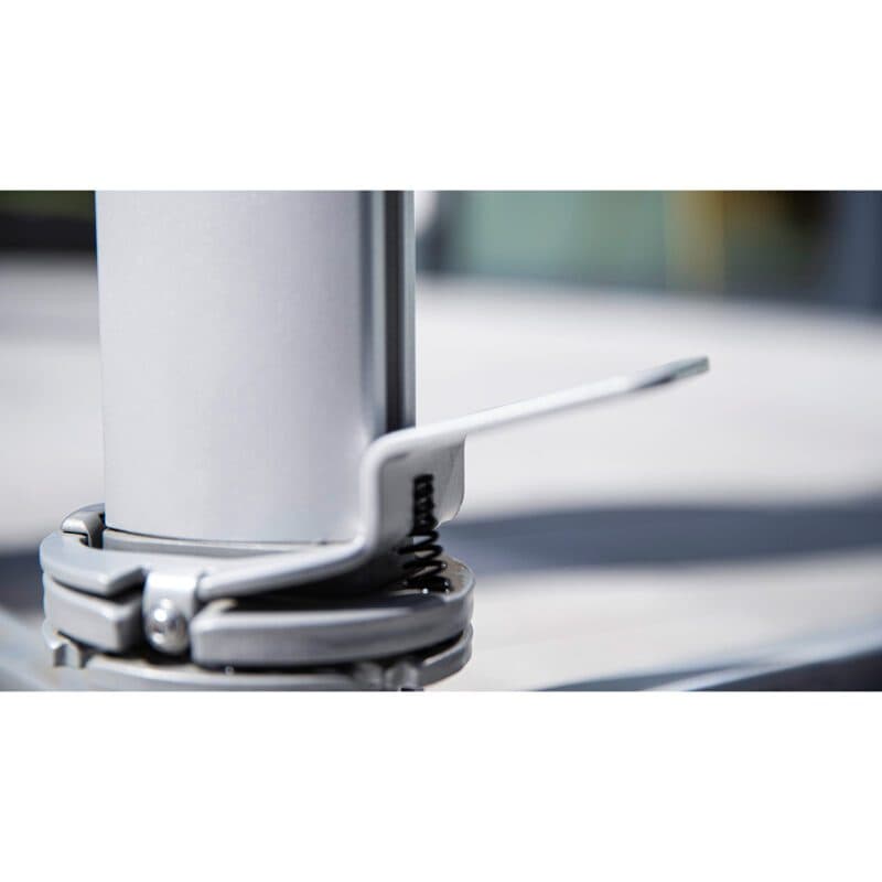 Kettler "Easy Turn" Pendelschirm Ø 330 cm, Alu silber, mit Tritthebel für 360°-Verstellung
