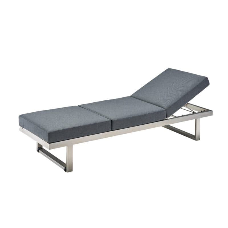 CASA DOMA "Aragona" Lounge 3-Sitzer, Höhe 33/43 cm, Gestell Edelstahl, Sitzkissen Tuvatextil® Panama grafito