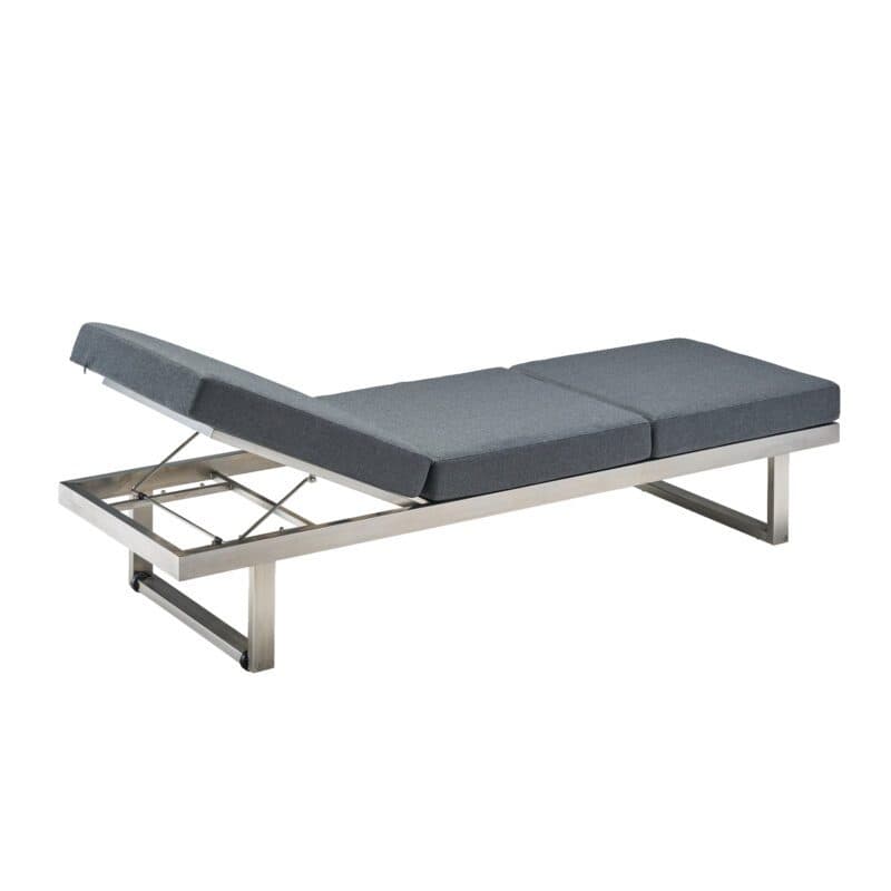 CASA DOMA "Aragona" Lounge 3-Sitzer, Höhe 33/43 cm, Gestell Edelstahl, Sitzkissen Tuvatextil® Panama grafito