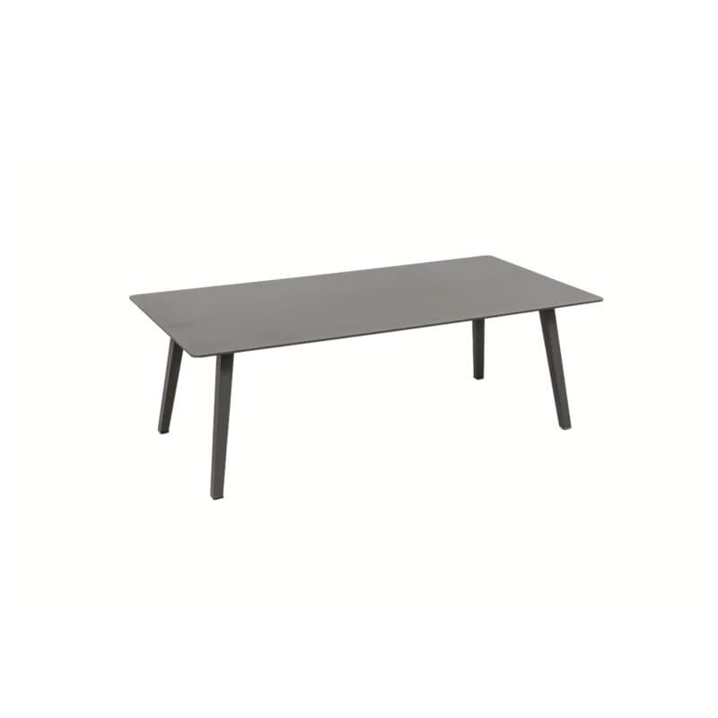 CASA DOMA "Arista" Loungetisch, 120x60 cm, Tischbeine konisch eckig, Alu anthrazit