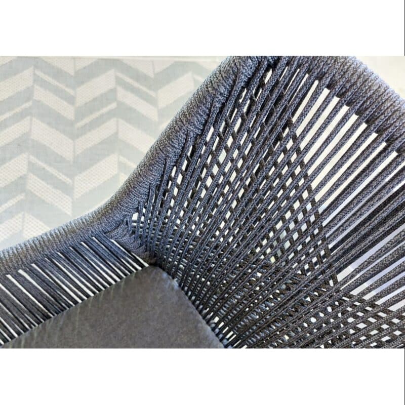 CASA DOMA "Cassano" Diningsessel, Aluminium anthrazit, Rope mit grafischem Muster