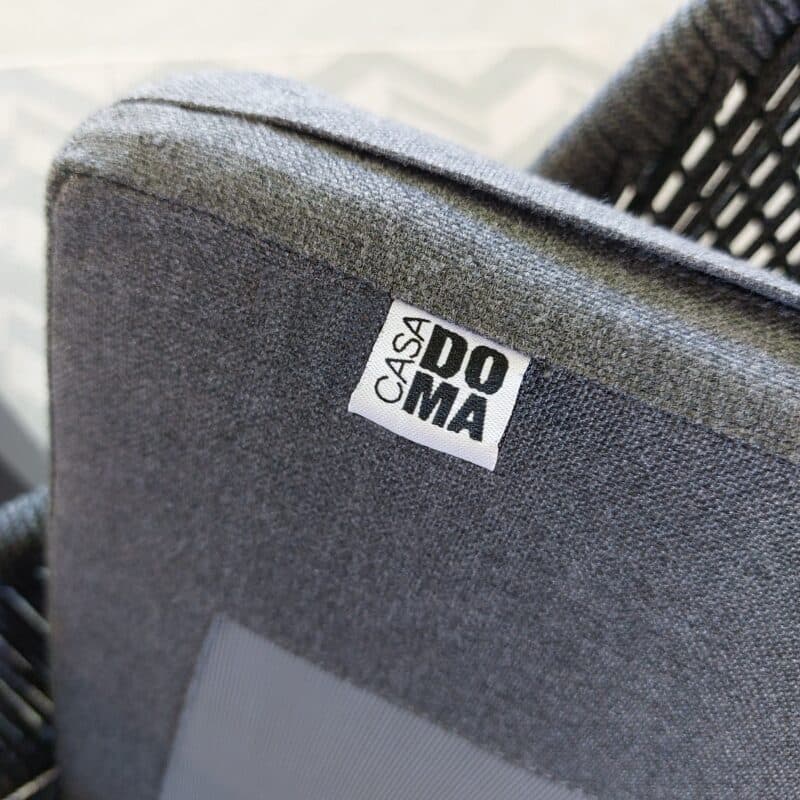 CASA DOMA "Cassano" Diningsessel, Aluminium anthrazit, Rope, Sitzkissen Tuvatextil® Farbe Panama Grafito