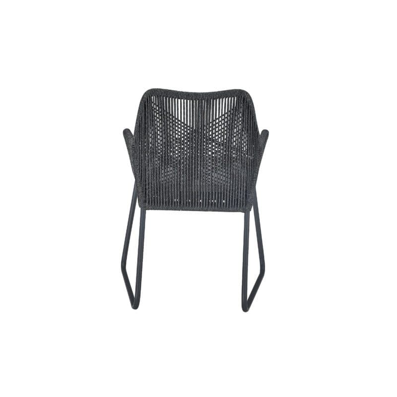 CASA DOMA "Cassano" Diningsessel, Aluminium anthrazit, Rope, Sitzkissen Tuvatextil® Farbe Panama Grafito