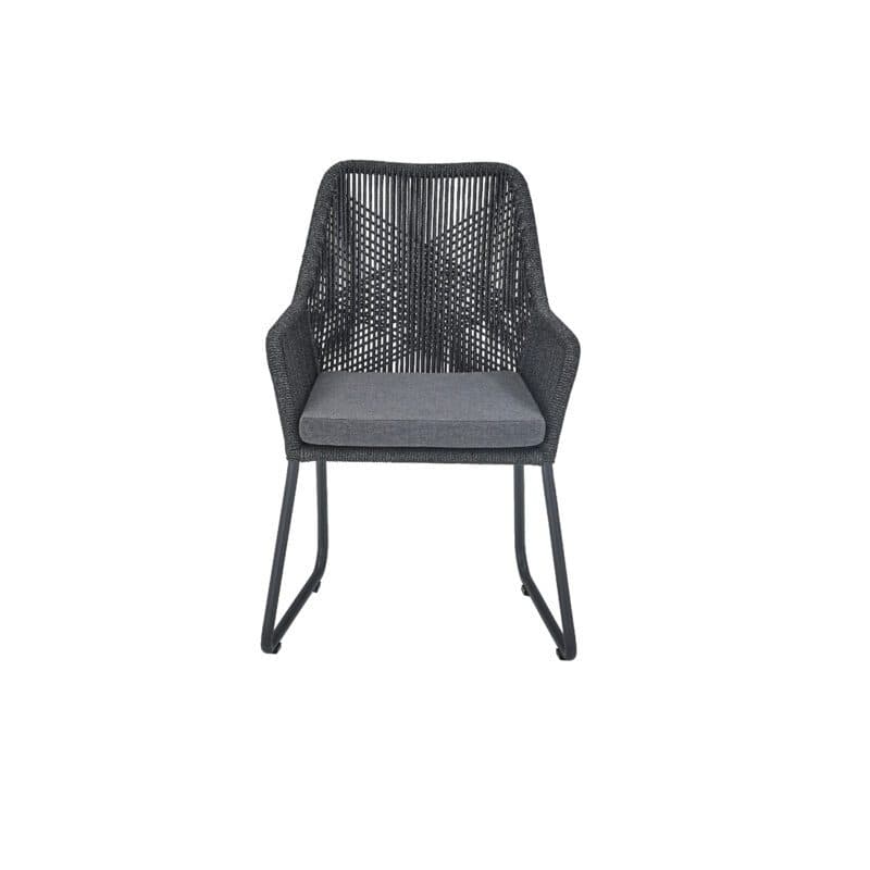 CASA DOMA "Cassano" Diningsessel, Aluminium anthrazit, Rope, Sitzkissen Tuvatextil® Farbe Panama Grafito