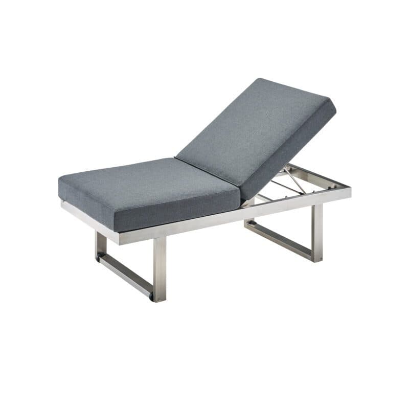 CASA DOMA "Aragona DINING" Lounge 2-Sitzer, Höhe 39/49 cm, Gestell Edelstahl, Sitzkissen Tuvatextil® Panama grafito