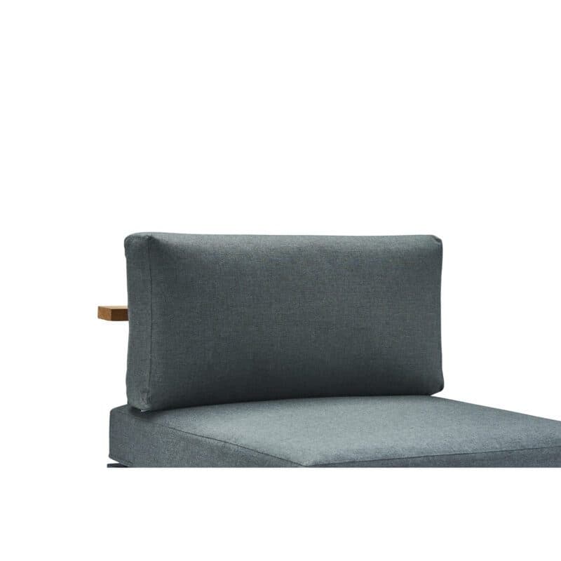 CASA DOMA "Aragona" Rückenkissen niedrig für Rückenlehnenhöhe 31 cm, 72x33 cm, Tuvatextil® Panama grafito