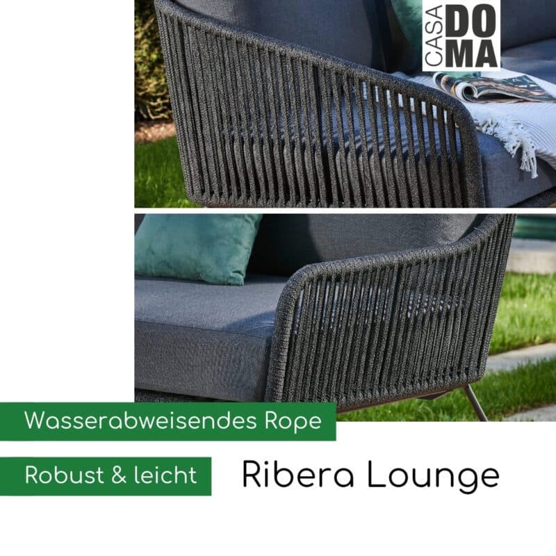 CASA DOMA "Ribera" Loungeserie in Anthrazit