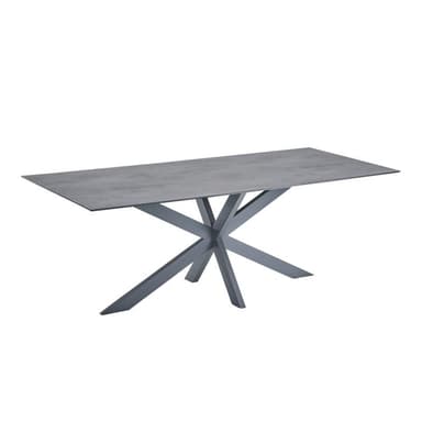 CASA DOMA "Alcamo" Gartentisch, Gestell Edelstahl anthrazit, Tischplatte HPL Chromix anthrazit