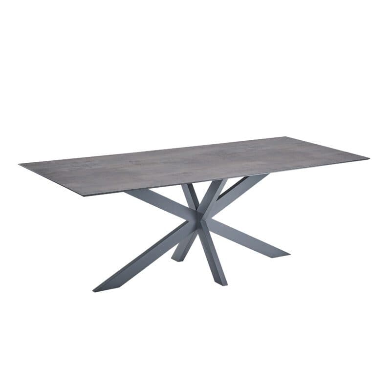 CASA DOMA "Alcamo" Gartentisch, Gestell Edelstahl anthrazit, Tischplatte HPL Chromix bronze