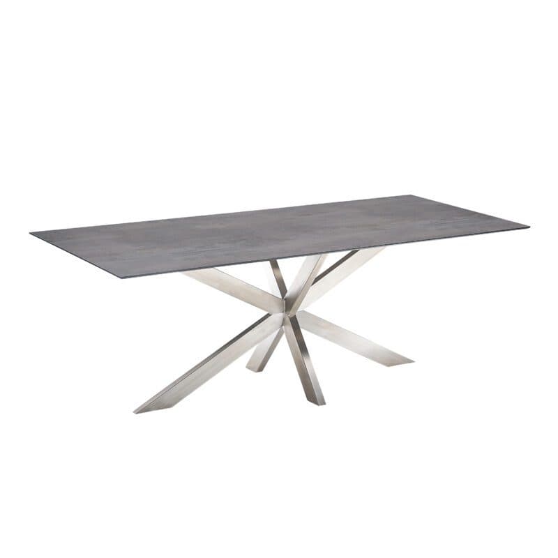 CASA DOMA "Alcamo" Gartentisch, Gestell Edelstahl gebürstet, Tischplatte HPL Chromix bronze