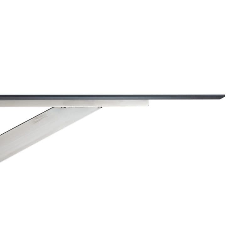 CASA DOMA "Alcamo" Gartentisch, Gestell Edelstahl gebürstet, Tischplatte HPL