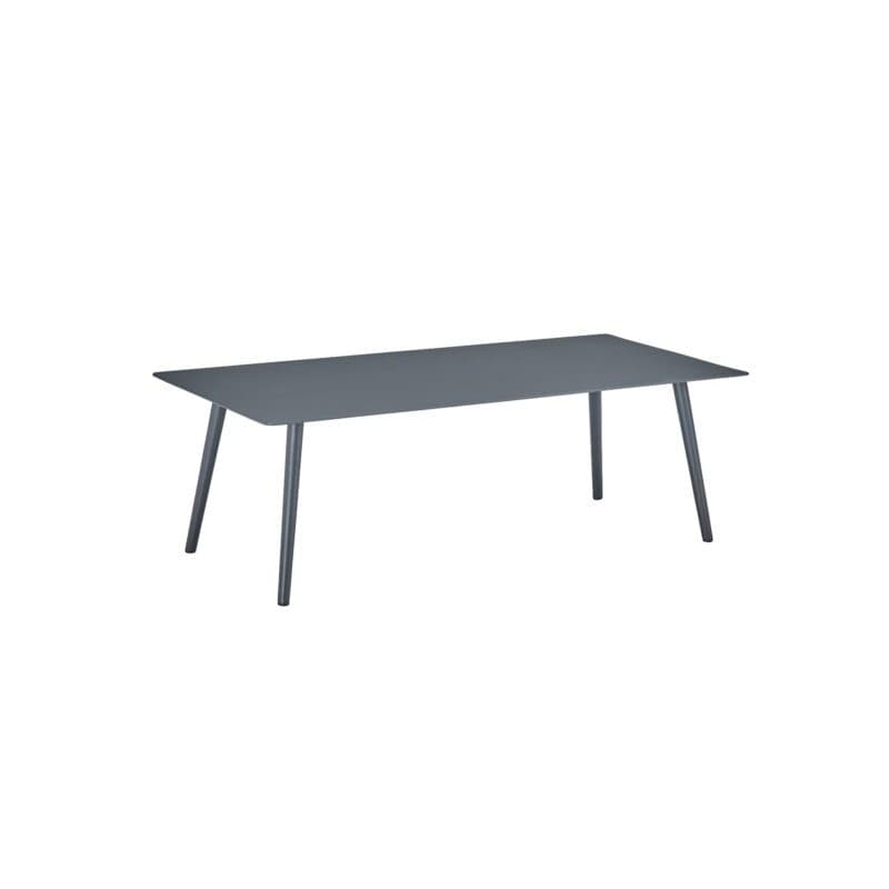 CASA DOMA "Arista" Loungetisch, 120x60 cm, Tischbeine konisch rund, Alu anthrazit