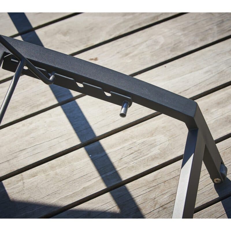 CASA DOMA “Mineo“ Sonnenliege Edelstahl anthrazit