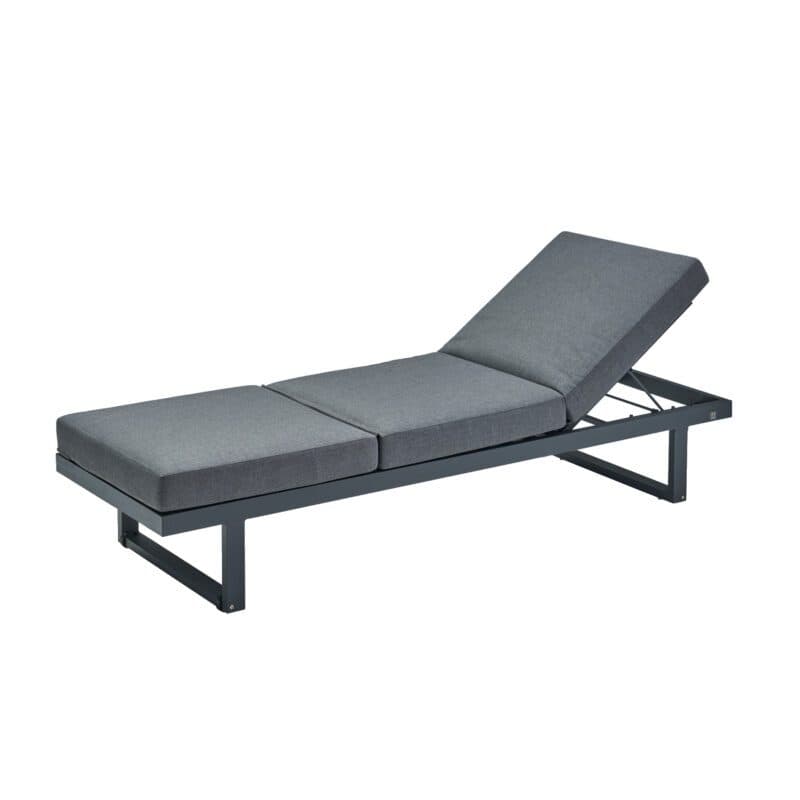 CASA DOMA "Aragona" Lounge 3-Sitzer, Höhe 33/43 cm, Gestell Alu anthrazit, Sitzkissen Tuvatextil® Panama grafito