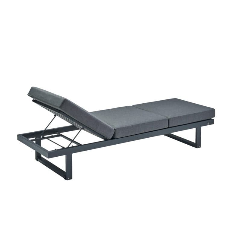 CASA DOMA "Aragona" Lounge 3-Sitzer, Höhe 33/43 cm, Gestell Alu anthrazit, Sitzkissen Tuvatextil® Panama grafito