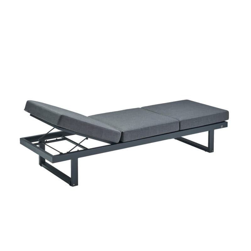 CASA DOMA "Aragona" Lounge 3-Sitzer, Höhe 33/43 cm, Gestell Alu anthrazit, Sitzkissen Tuvatextil® Panama grafito