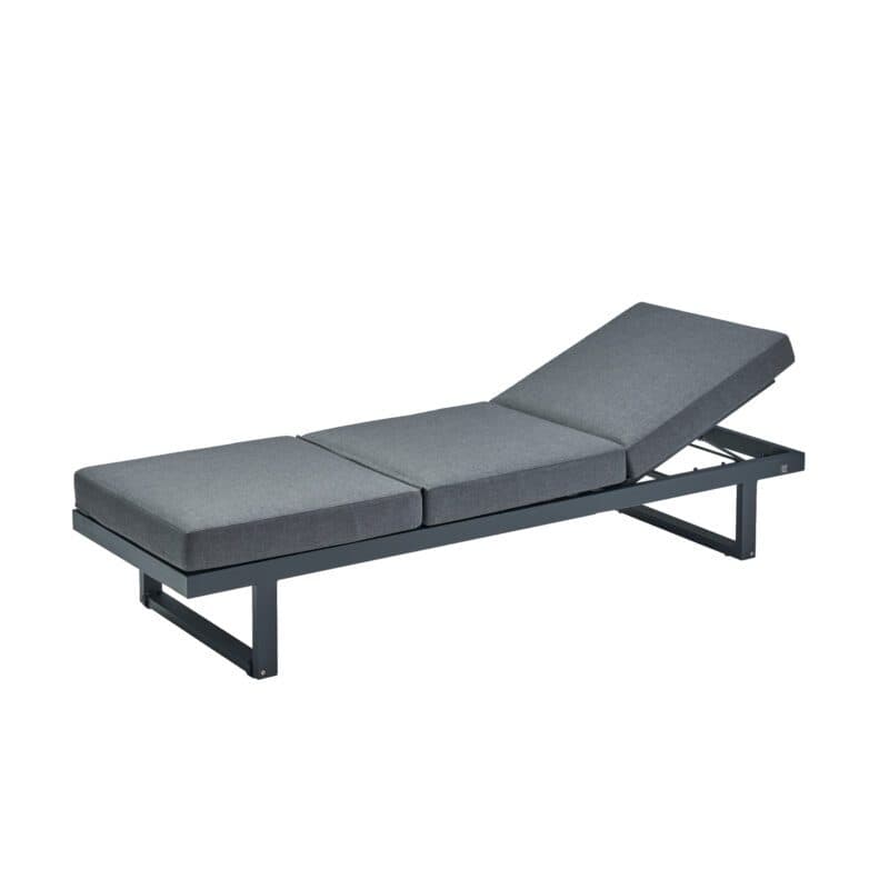 CASA DOMA "Aragona" Lounge 3-Sitzer, Höhe 33/43 cm, Gestell Alu anthrazit, Sitzkissen Tuvatextil® Panama grafito