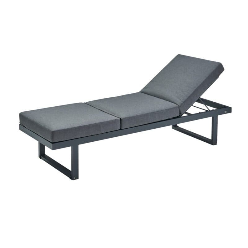 CASA DOMA "Aragona DINING" Lounge 3-Sitzer, Höhe 39/49 cm, Gestell Alu anthrazit, Sitzkissen Tuvatextil® Panama grafito