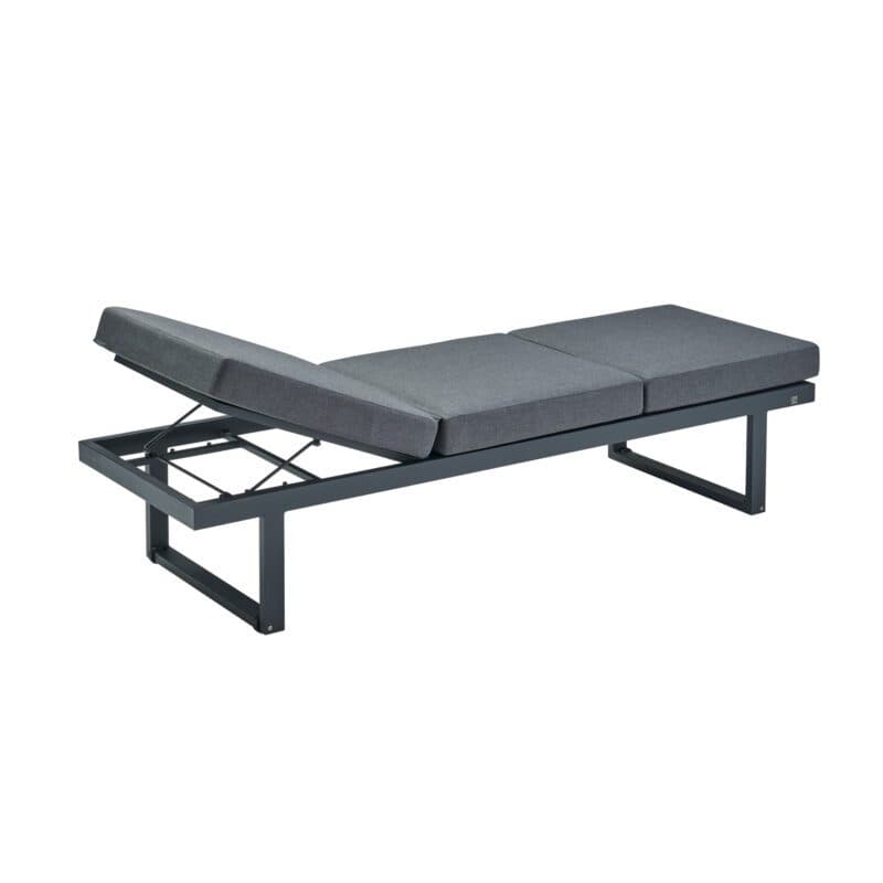 CASA DOMA "Aragona DINING" Lounge 3-Sitzer, Höhe 39/49 cm, Gestell Alu anthrazit, Sitzkissen Tuvatextil® Panama grafito
