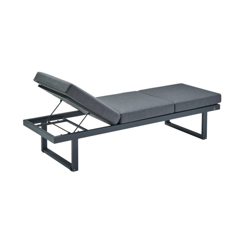 CASA DOMA "Aragona DINING" Lounge 3-Sitzer, Höhe 39/49 cm, Gestell Alu anthrazit, Sitzkissen Tuvatextil® Panama grafito
