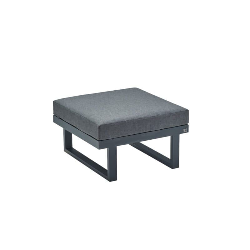 CASA DOMA "Aragona" Loungemodul 1-Sitzer, Hocker, Höhe 33/43 cm, Gestell Alu anthrazit, Sitzkissen Tuvatextil® Panama grafito