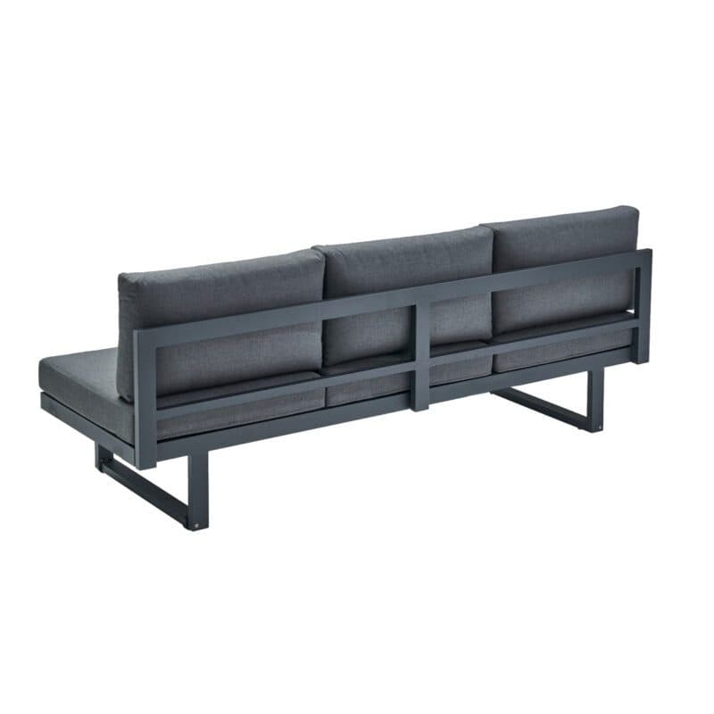 CASA DOMA "Aragona" Loungesofa, Gestell Aluminium anthrazit, Polster Tuvatextil® Panama grafito