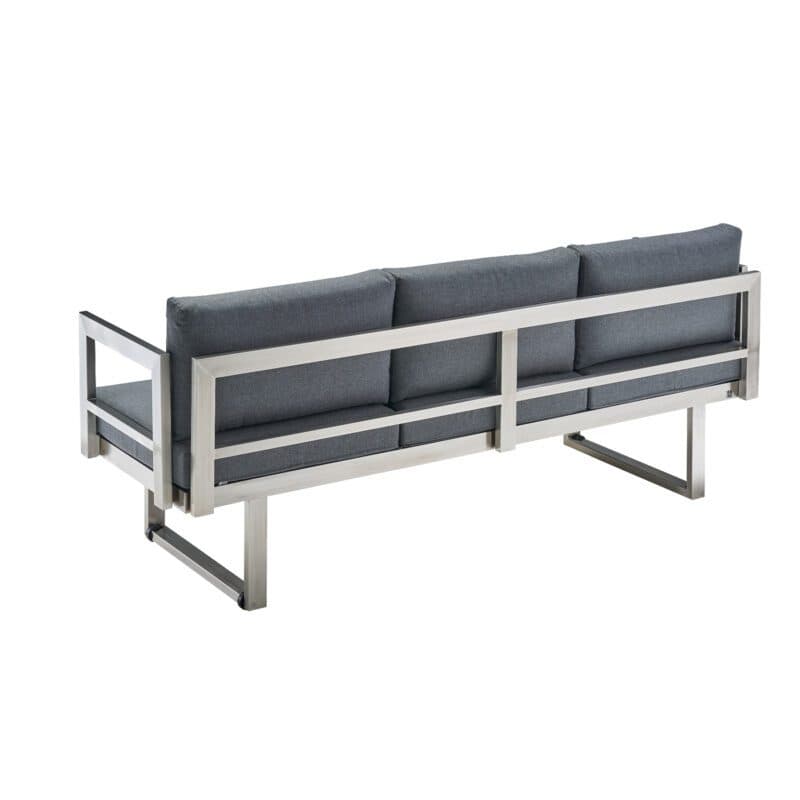 CASA DOMA "Aragona DINING" 3-Sitzer Loungesofa, Gestell Edelstahl, Polster Tuvatextil® Panama grafito