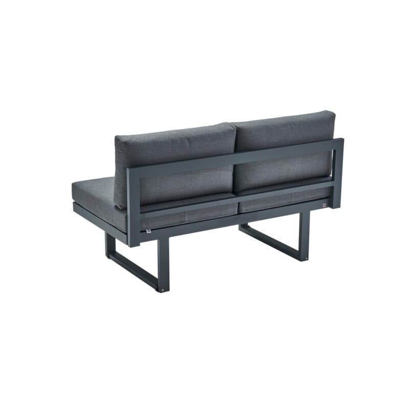 CASA DOMA "Aragona DINING" 2-Sitzer, Gestell Aluminium anthrazit, Polster Tuvatextil® Panama grafito