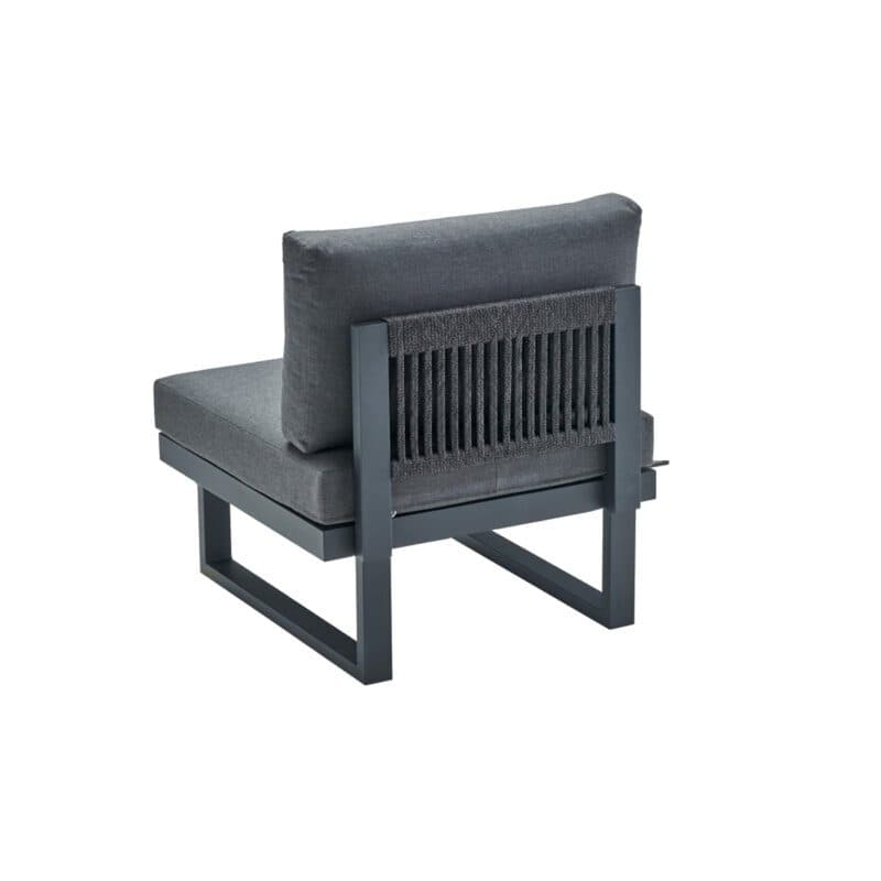 CASA DOMA "Aragona" Lounge-Mittelteil, Rope, Alu anthrazit, Polster Tuvatextil® Panama grafito