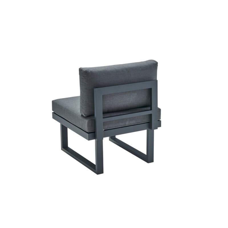 CASA DOMA "Aragona DINING" Lounge-Mittelteil, Alu anthrazit, Polster Tuvatextil® Panama grafito