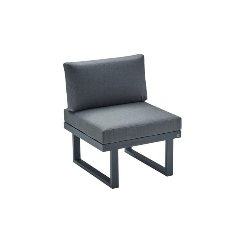 CASA DOMA "Aragona DINING" Lounge-Mittelteil, Alu anthrazit, Polster Tuvatextil® Panama grafito