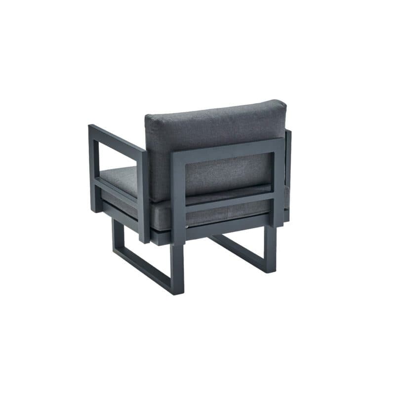 CASA DOMA "Aragona" 1-Sitzer Sessel, Alu anthrazit, Polster Tuvatextil® Panama grafito